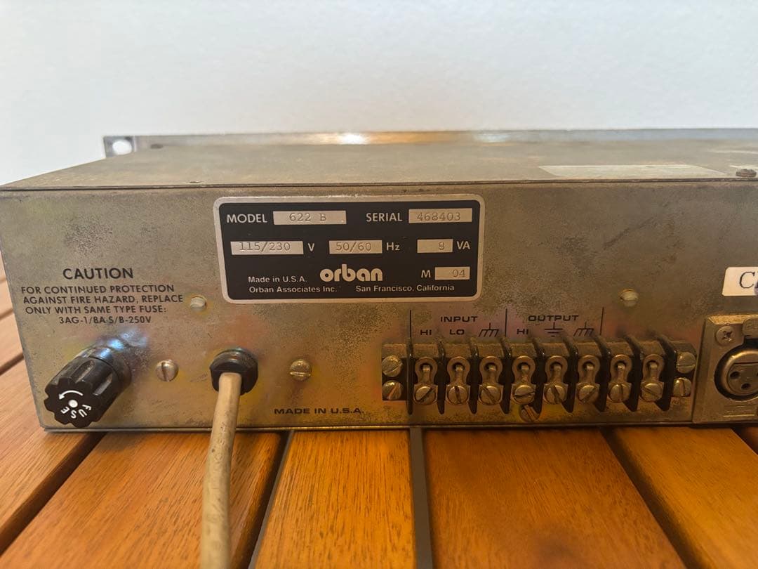 Orban パラメトリックイコライザー Model 622 Bビンテージ