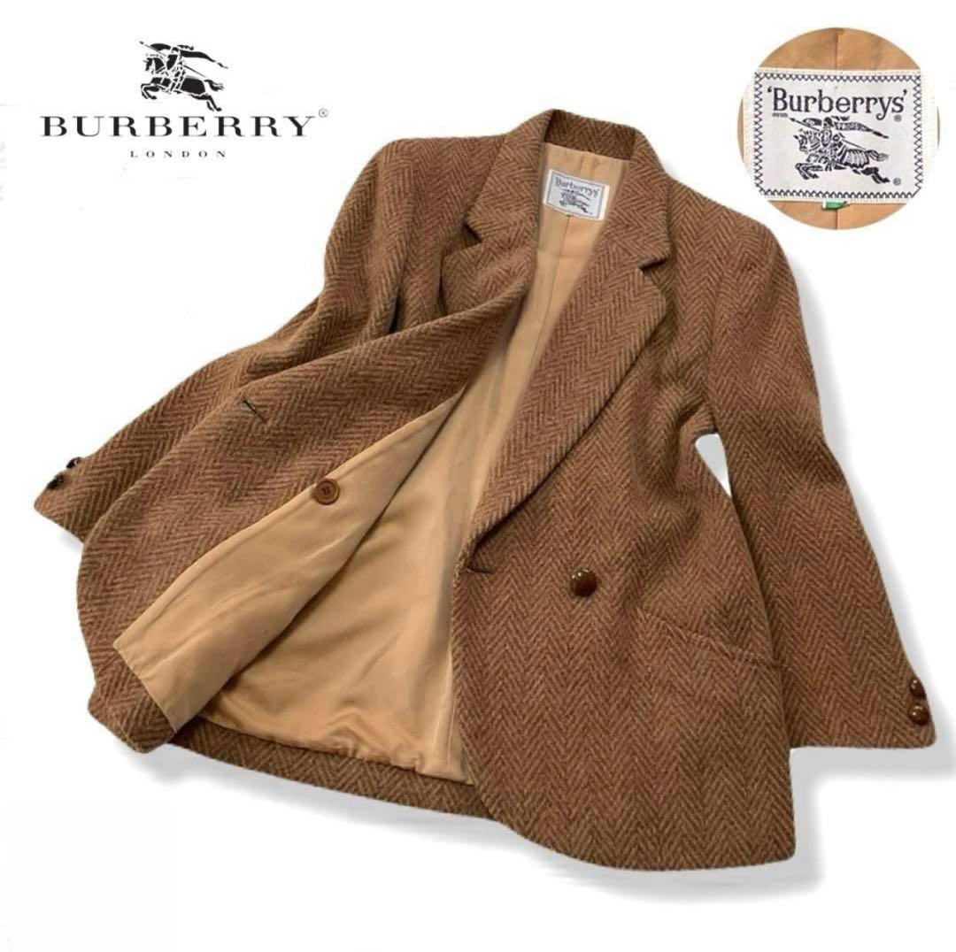 ユ*ス様 【美品】バーバリー テーラードジャケット ヘリンボーン クルミボタン