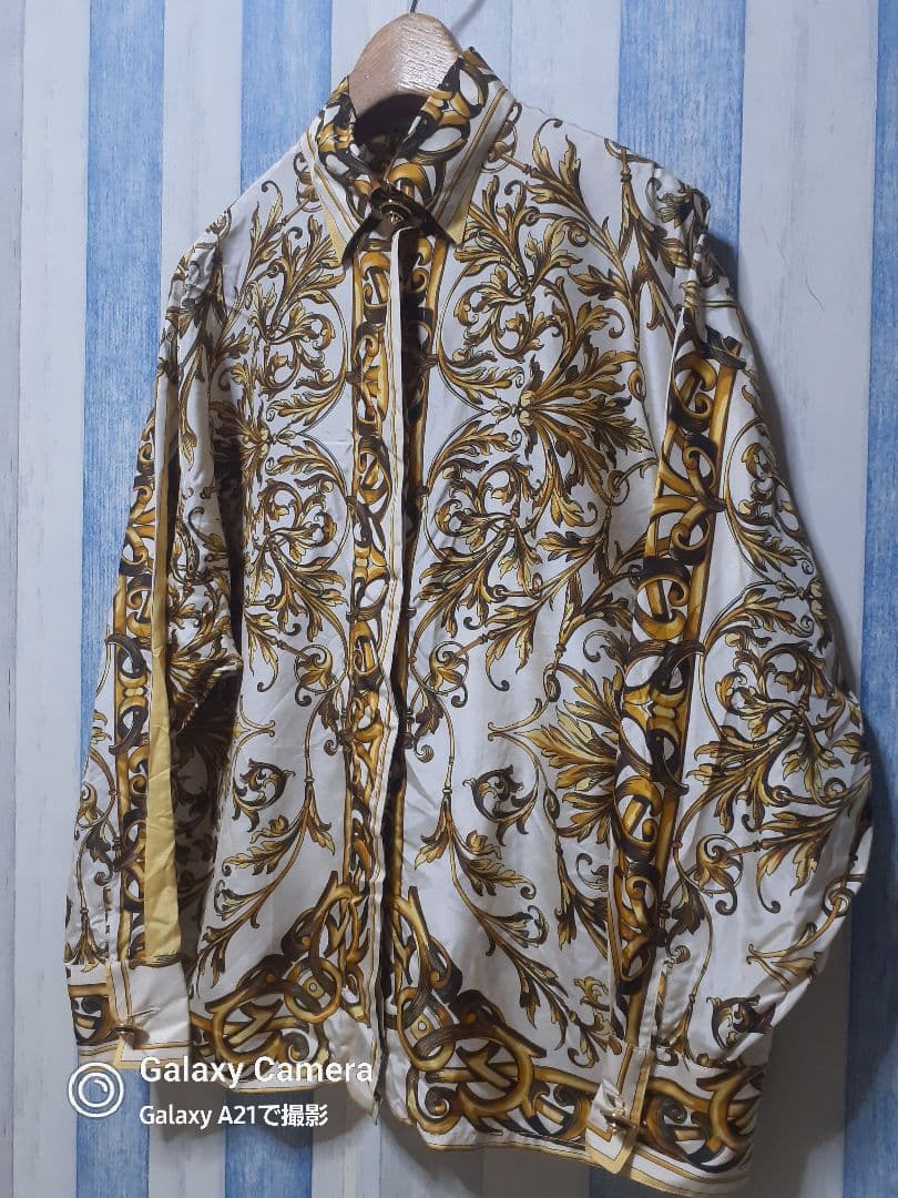 ジャンニヴェルサーチ GIANNI VERSACE シルクシャツ 38