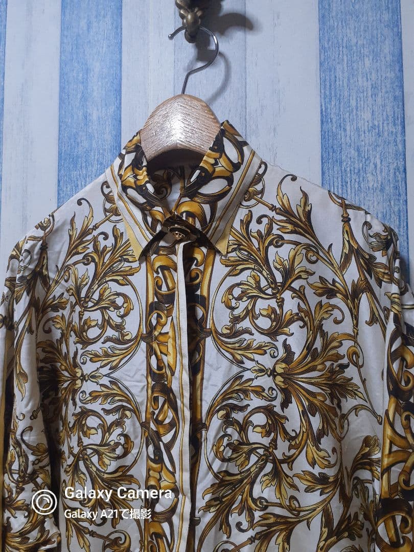 ジャンニヴェルサーチ GIANNI VERSACE シルクシャツ 38