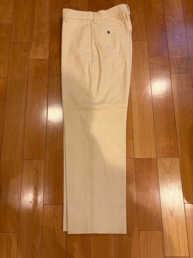 At Last&Co ウールトラウザーオフホワイトW34