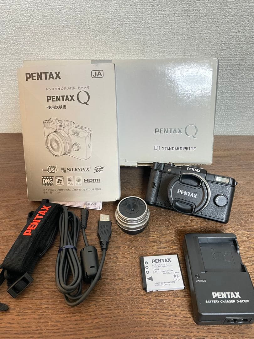 PENTAX Q （ブラック）ミラーレスカメラ 本体と付属品、純正箱に入れて発送