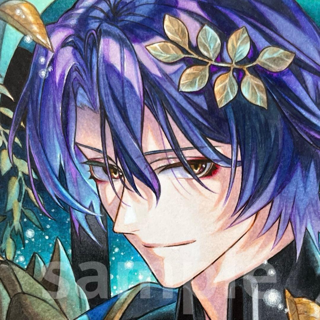 ✴︎ ちまき ✴︎ イラスト　手描き　アナログ　色紙