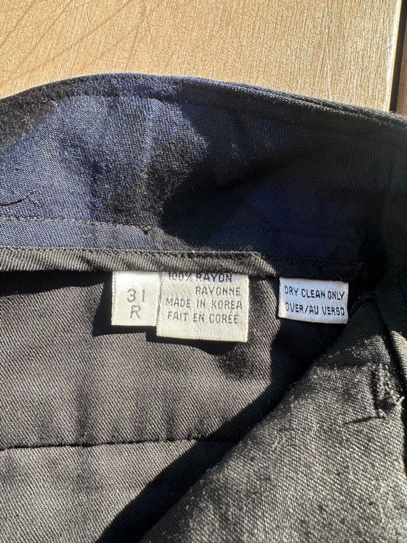 90〜00s rayon 100 スラックス　レーヨン　チェック柄？