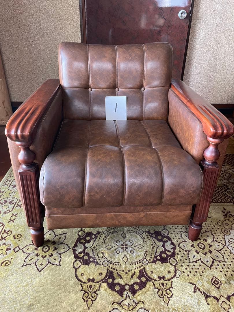 昭和レトロ　1人掛けソファ-1