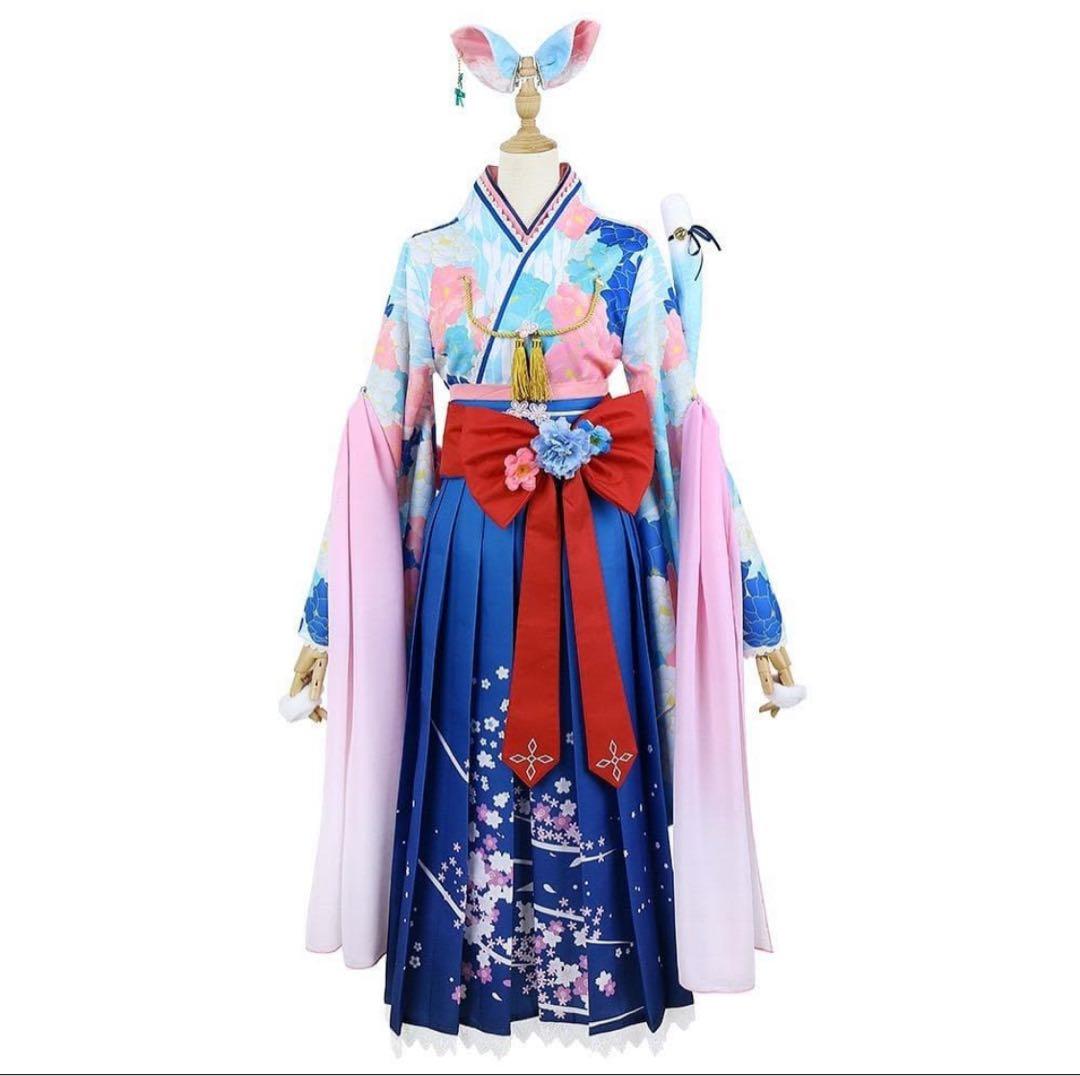 ホロライブ　雪花ラミィ　お正月衣装　コスプレ衣装　ウィッグ