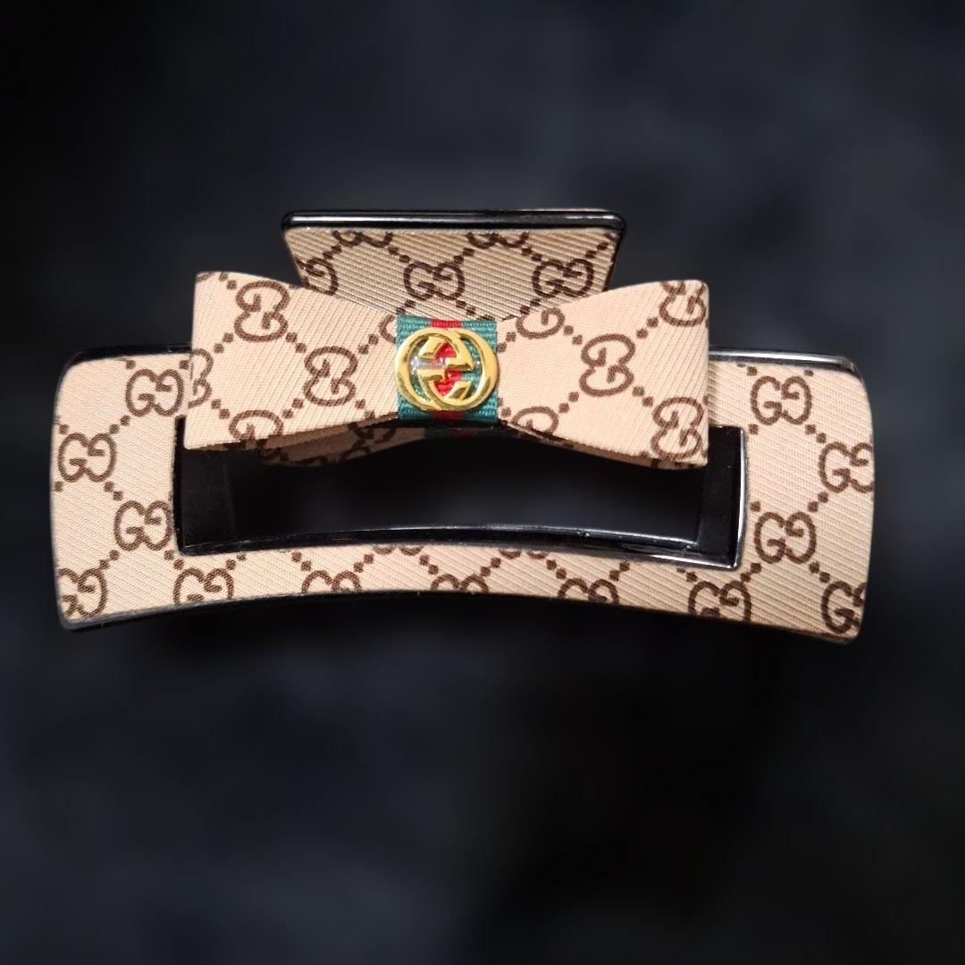 新品❣️激レア GUCCl GGロゴ リボンヘアクリップ ノベルティ グッチ