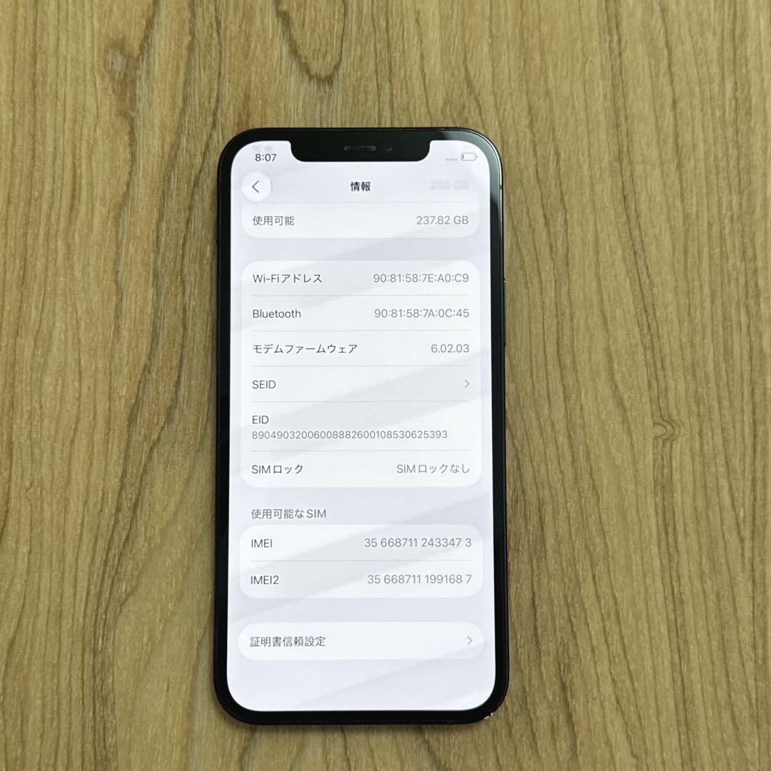 iPhone 12 Pro 256GB グラファイト