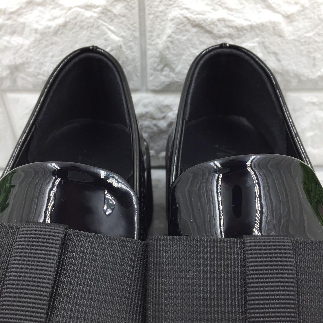 【美品】Akiron x Donoban パールリボンエナメルローファー 黒