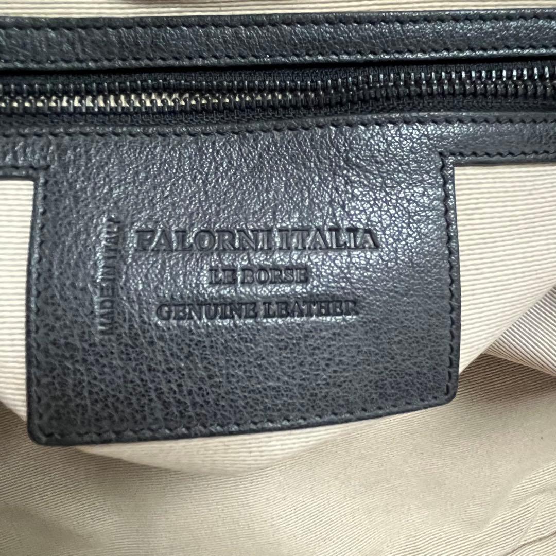 FALORNI ファロルニ レザー ボストンバッグ ブラック