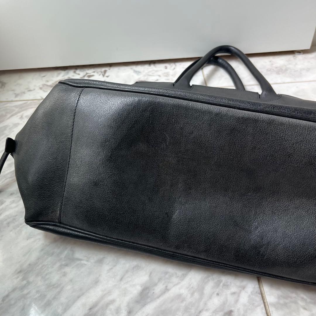 FALORNI ファロルニ レザー ボストンバッグ ブラック