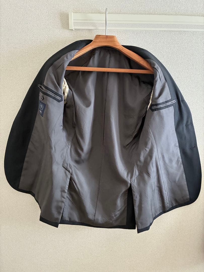 BEAMS F CANONICO ウールサージ ソリッド スーツ　46 8R