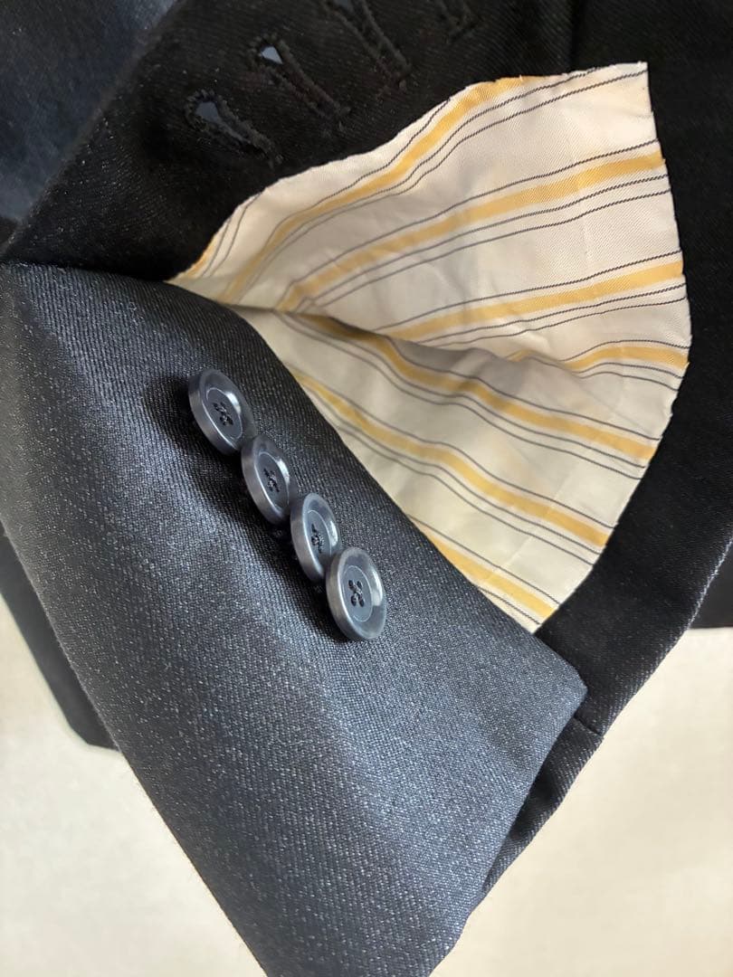 BEAMS F CANONICO ウールサージ ソリッド スーツ　46 8R