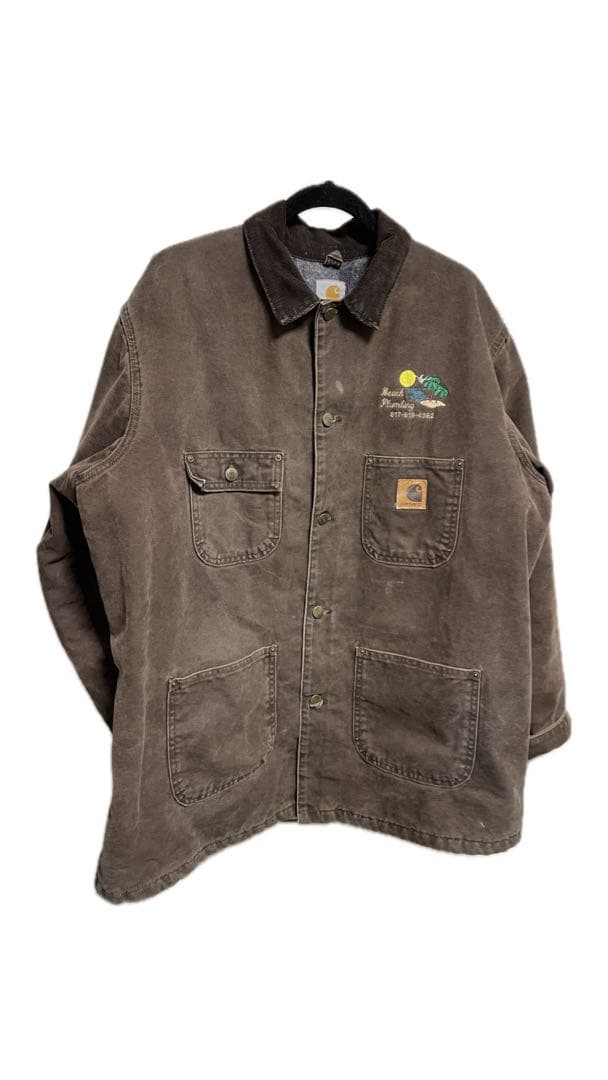 Carhartt ミシガンチョアコート　アメリカ製　usa製　企業系刺繍　ダック