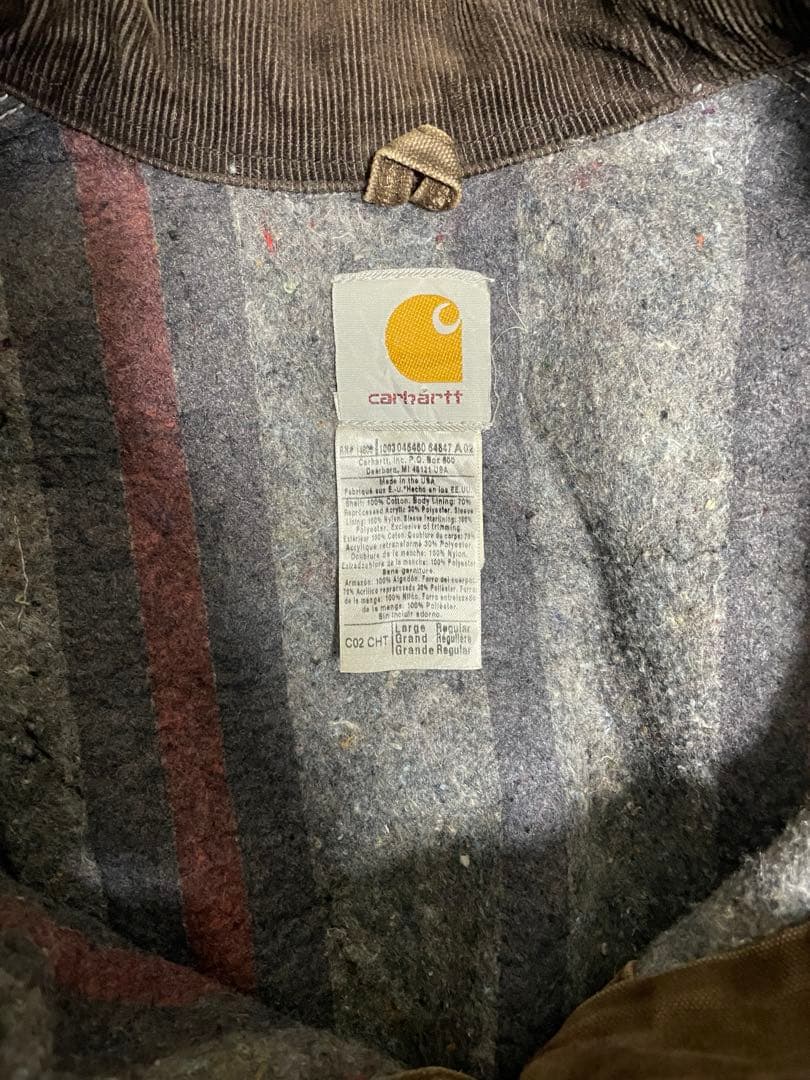 Carhartt ミシガンチョアコート　アメリカ製　usa製　企業系刺繍　ダック