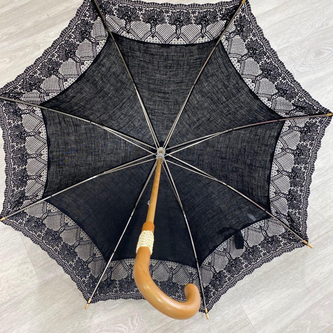 リネンレース日傘　　　未使用