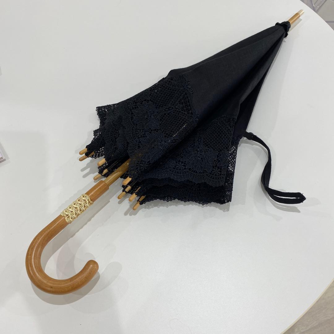 リネンレース日傘　　　未使用