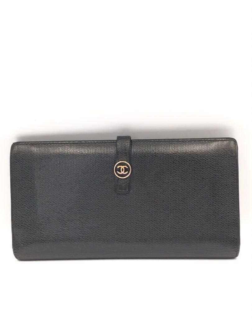 シャネル　ココボタン　長財布