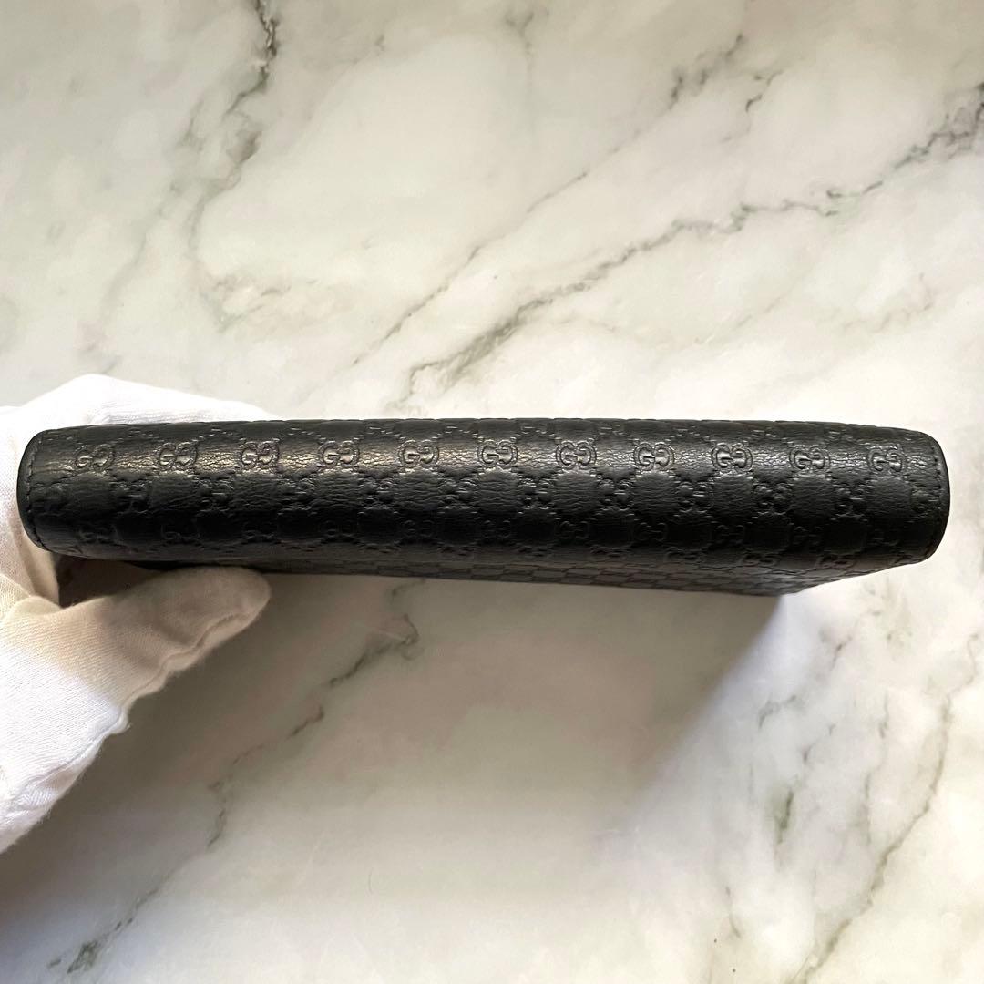 GUCCI グッチ マイクロシマ GGメタルロゴプレート　長財布　0112-②