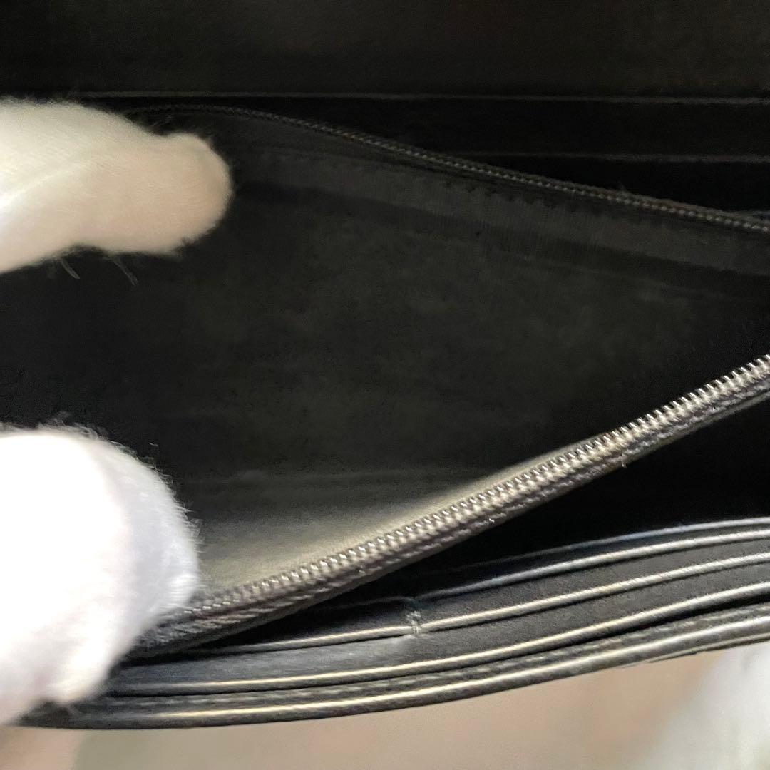 GUCCI グッチ マイクロシマ GGメタルロゴプレート　長財布　0112-②