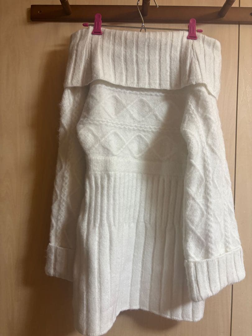 1/2まで値下げ中☆Darich ヘアリーオフショルニットミニワンピース