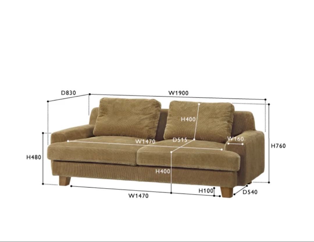 【nao67】UNICO GREIG グレイグ 3シーター ソファ