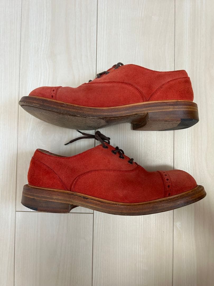 Quilp by Tricker's 赤 スエード ドレスシューズ　サイズ7