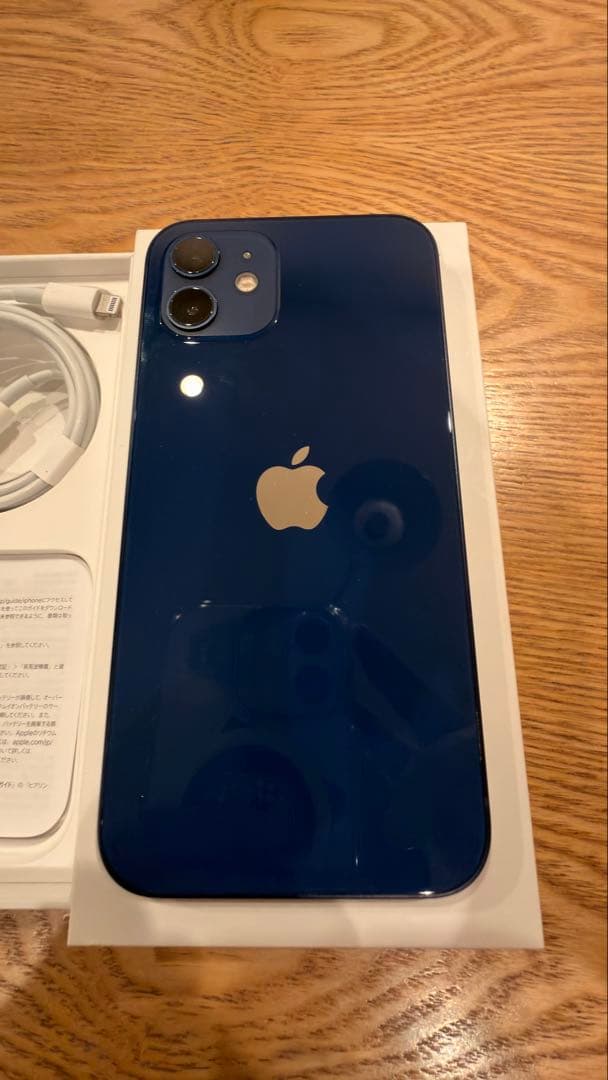 Apple iPhone 12 青 充電ケーブル付き