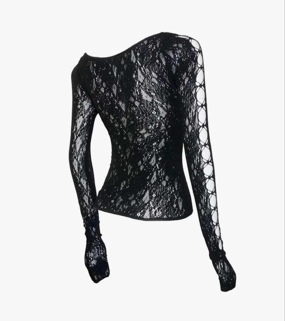 トップス theredthread S ruched sculpt body lace