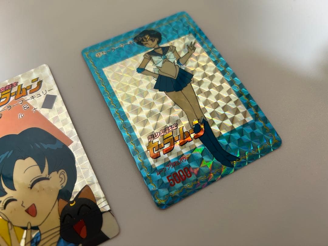 美品2枚セーラームーン キラカードセーラーマーキュリー 当時物アマダ PPカード
