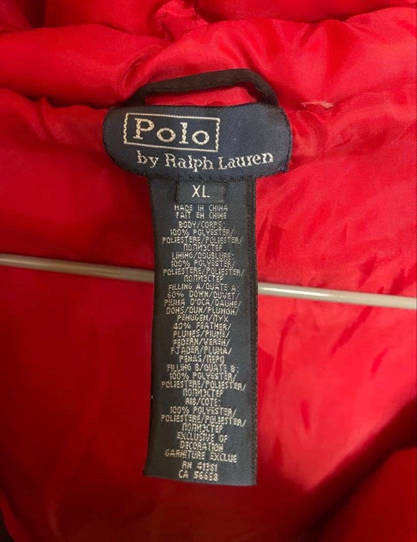 ポロバイラルフローレン　ダウンジャケット　ブラック　ビッグポニー