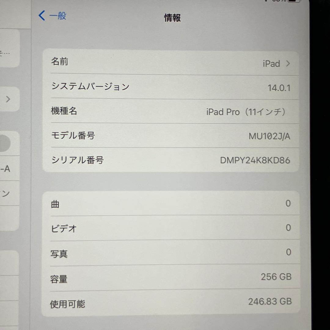 Apple iPad Pro11インチ スペースグレー 256GB A1934