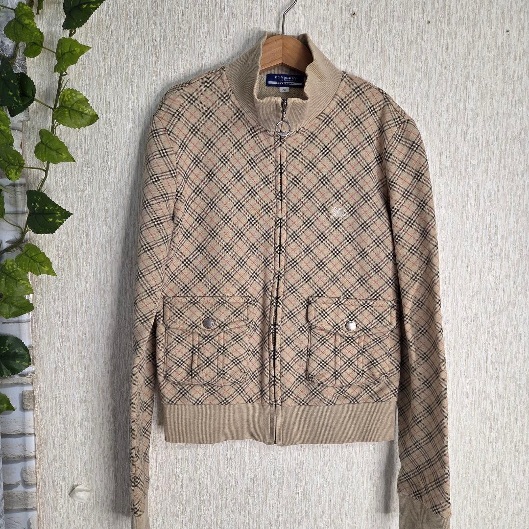[良品]BURBERRY ブルーレーベル　ジップアップジャケット　ノバチェック
