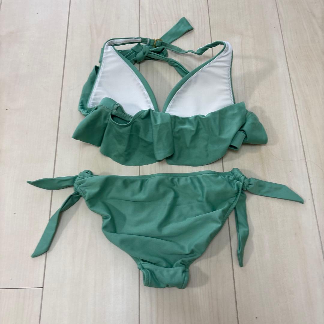 三愛リゾート グリーン フリルビキニ Mサイズ ミントグリーン　水着