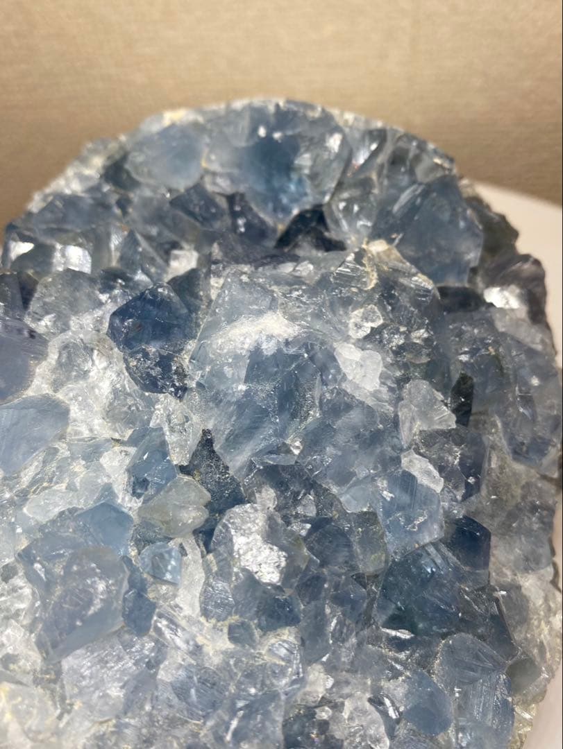 セレスタイト　天然石　原石　天青石　エッグ　2503.6g