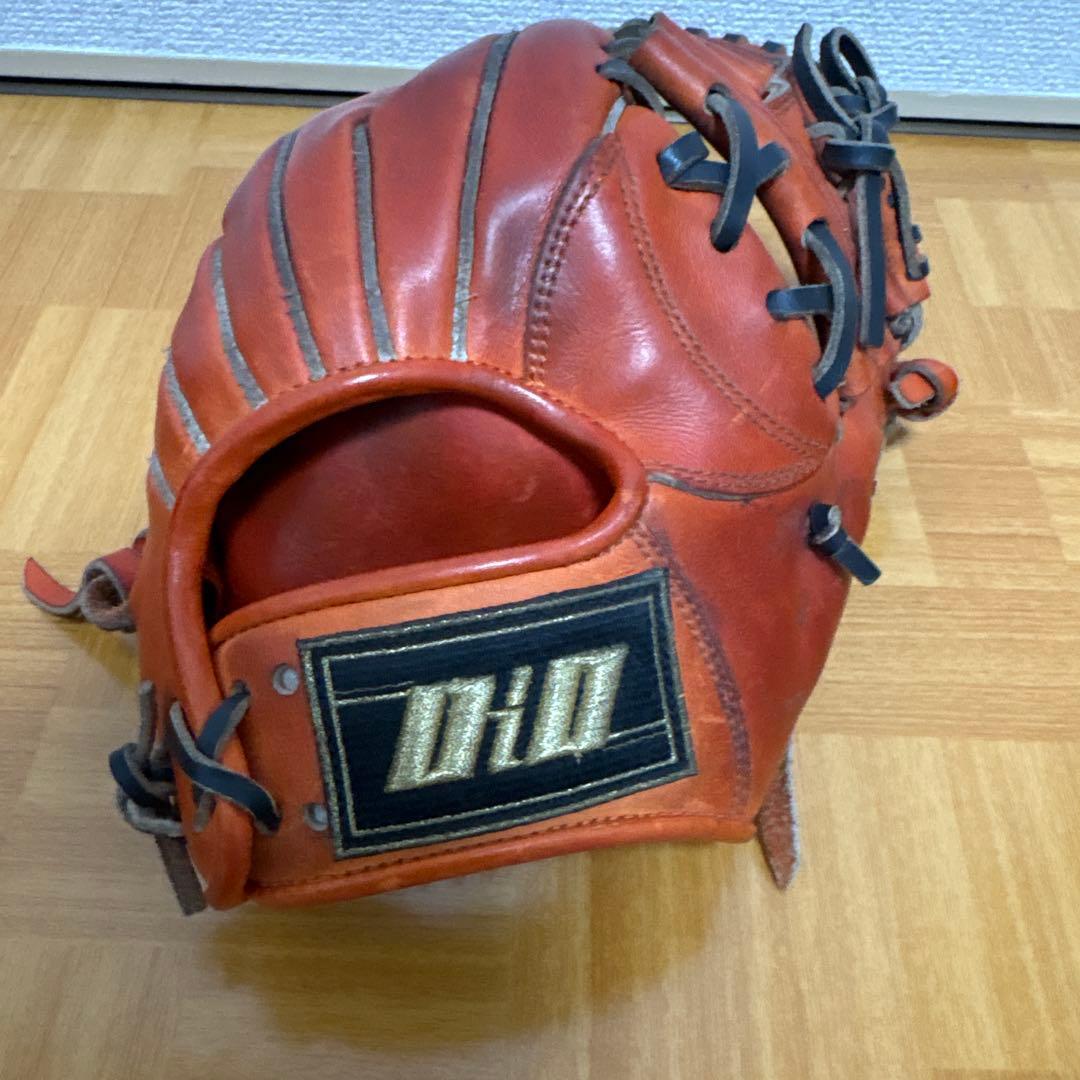 オレンジ レザー 硬式グローブ