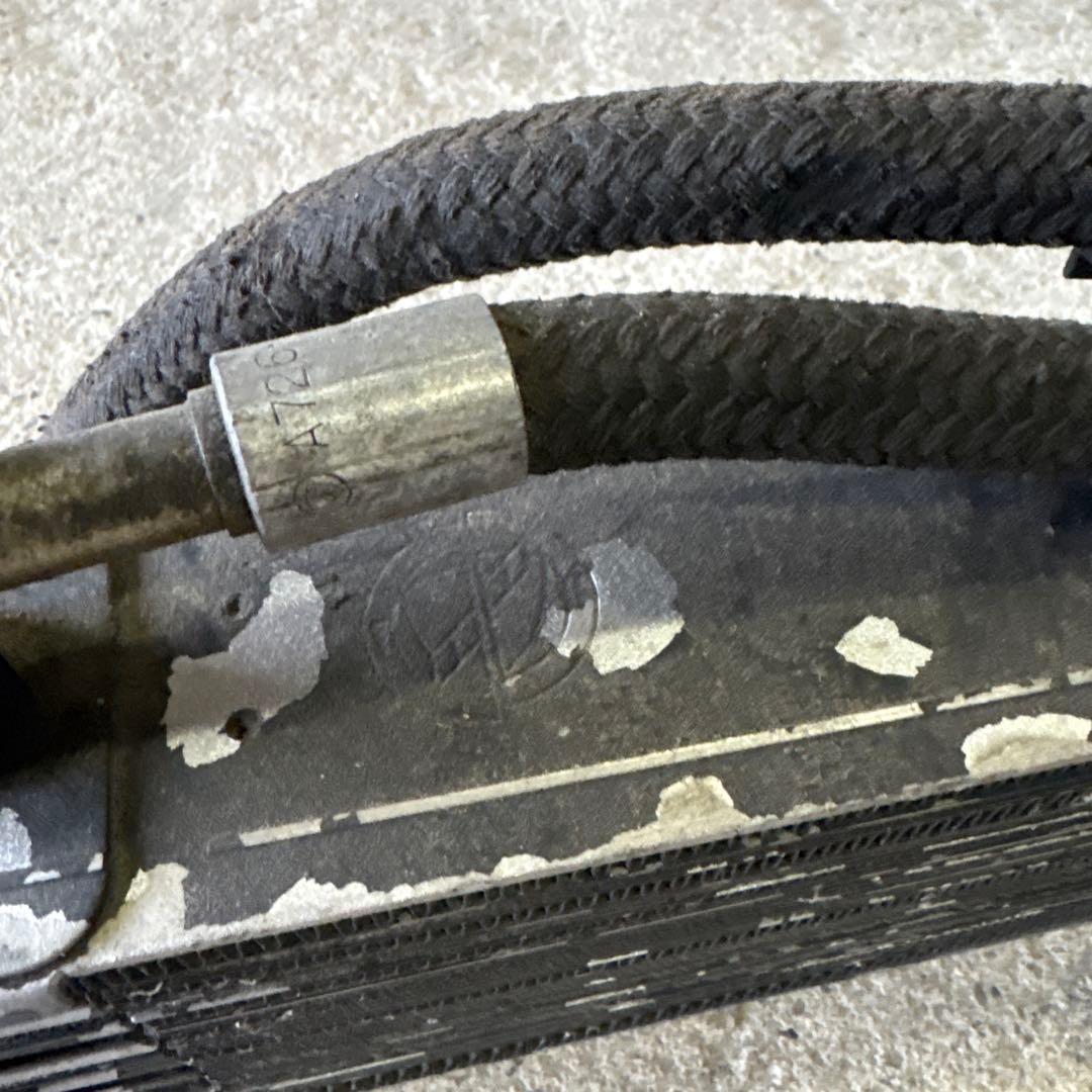 オイルクーラー　ダミー　旧車　街道レーサー　ホース付き