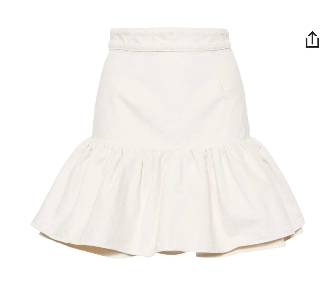 patou ラッフル デニムミニスカート