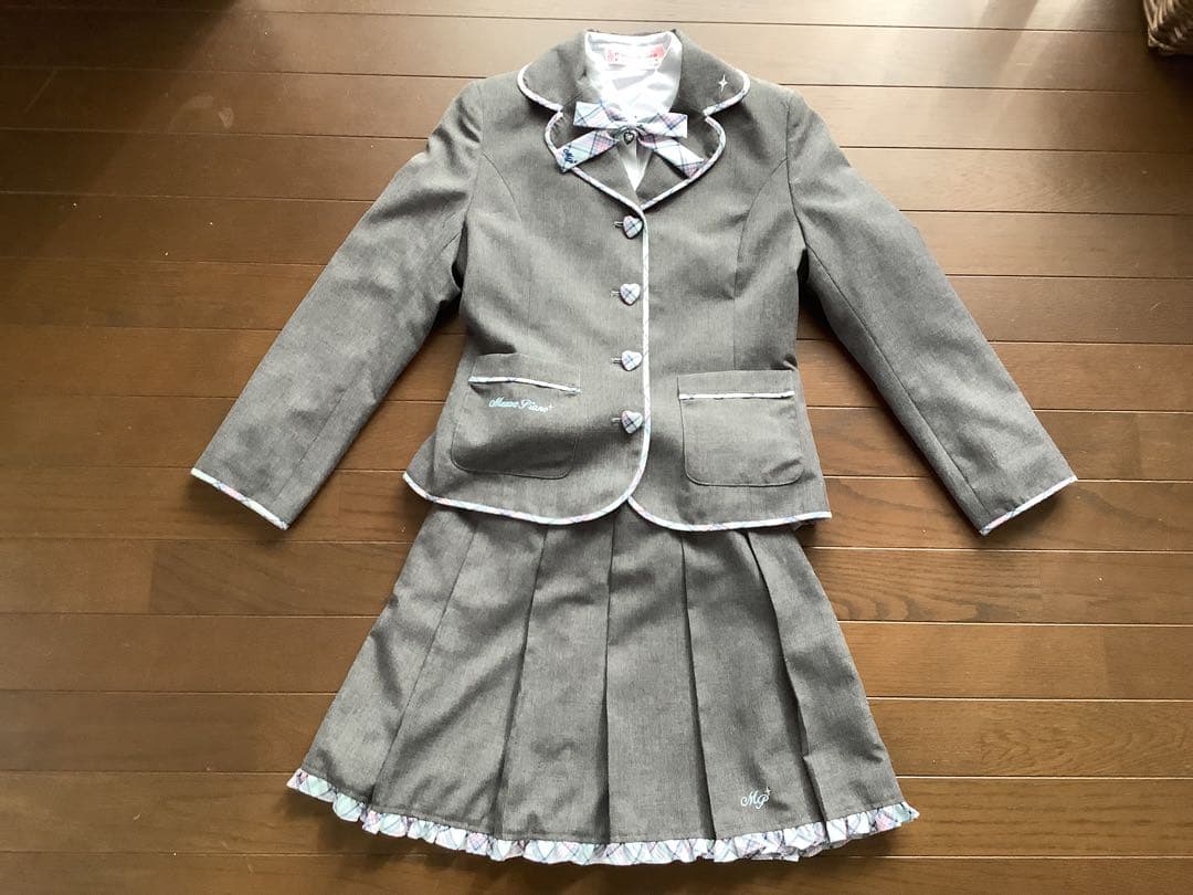 メゾピアノ　スーツ　ブラウス　リボン　一式　卒業式　女の子