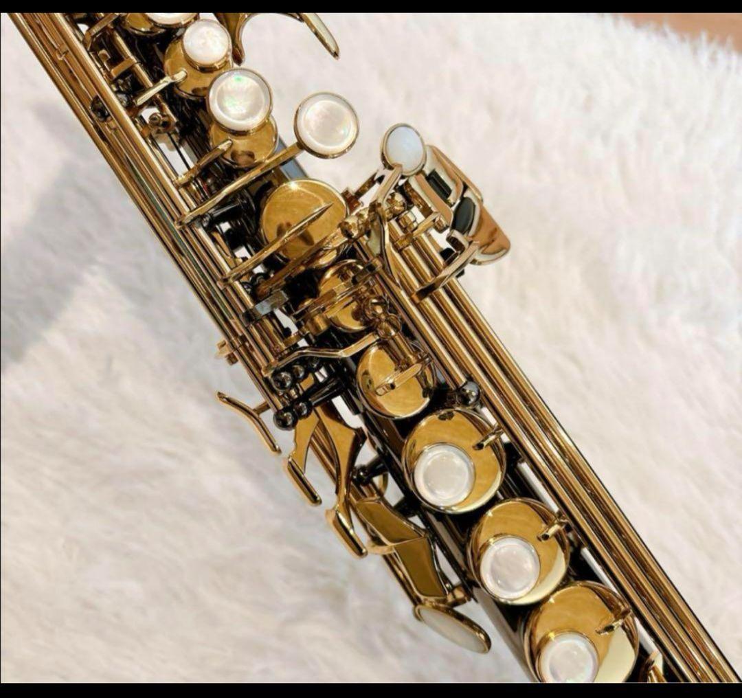 台湾製 シャトー ソプラノサックス　ブラックシルバー リガチャー・キャップ付