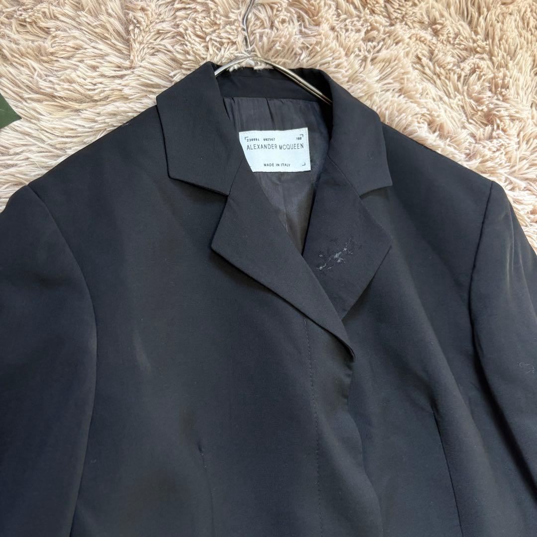 6773✾アレキサンダーマックイーン✾ロングテーラージャケット【44】黒/ウール