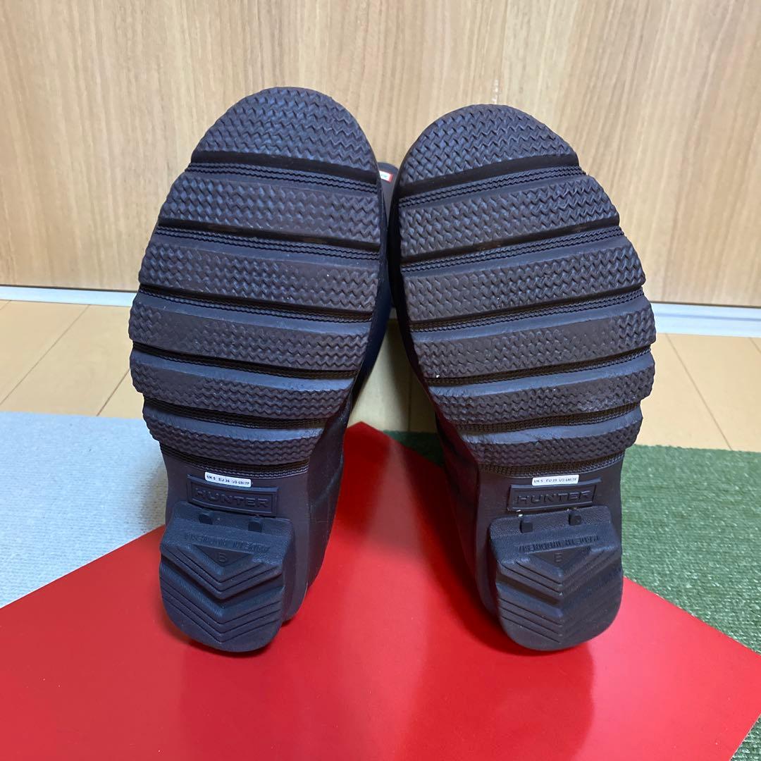 HUNTER ダークブラウン ロングブーツ