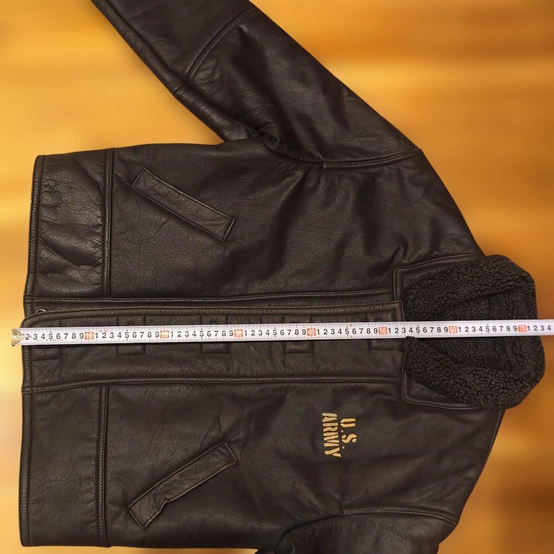 U.S. ARMY ミリタリージャケット レザー ブラック