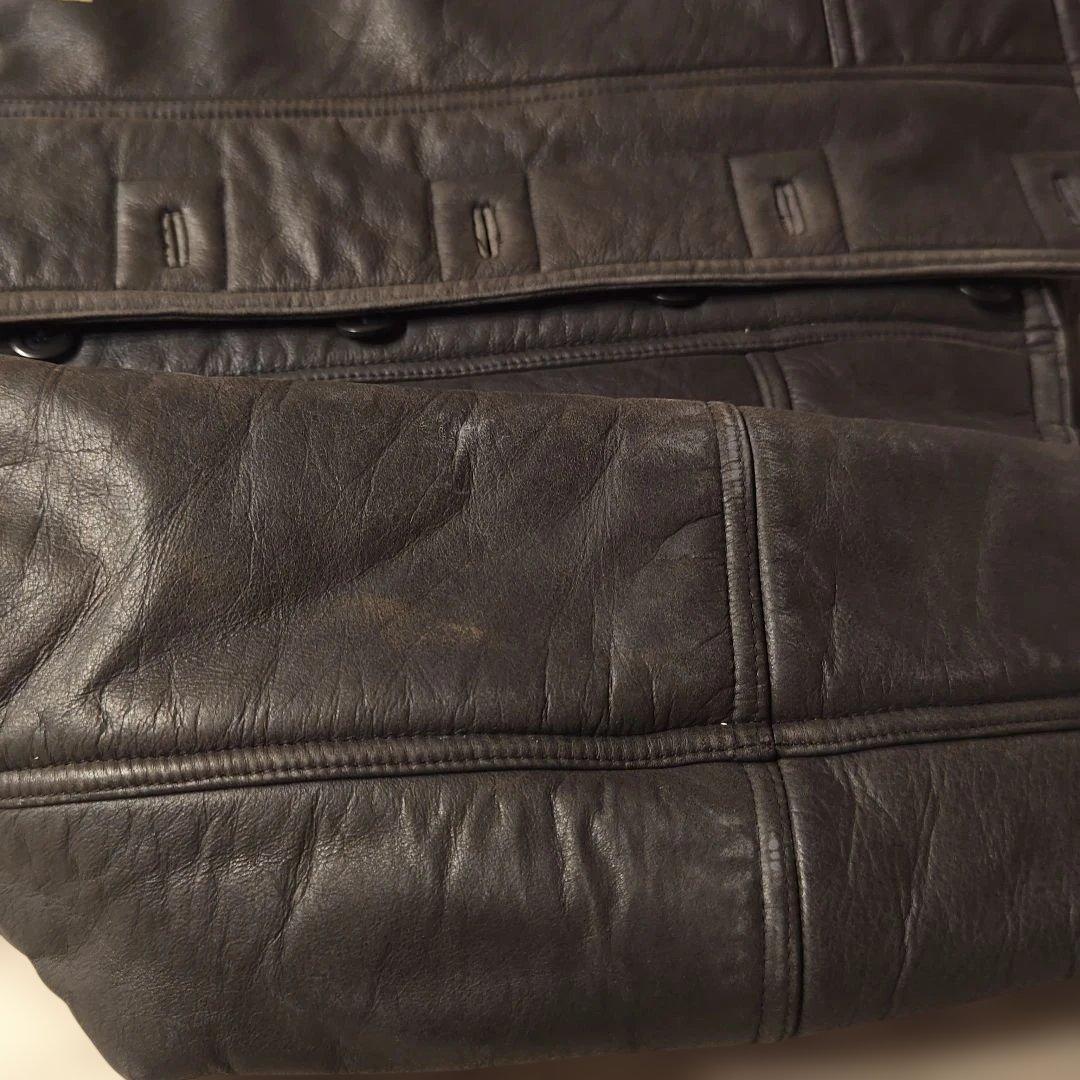 U.S. ARMY ミリタリージャケット レザー ブラック