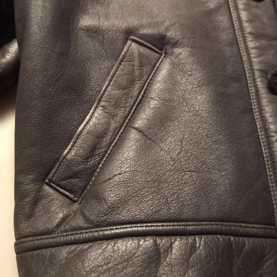 U.S. ARMY ミリタリージャケット レザー ブラック