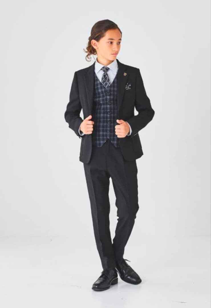 スリーピース スーツ ８点セット 160 170 男の子 結婚式 冠婚葬祭