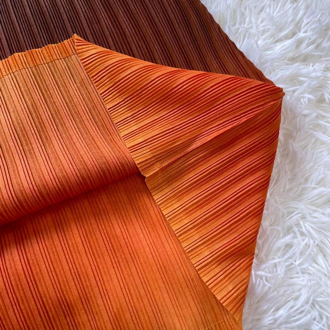 PLEATS PLEASE プリーツプリーズ　グラデーション　長袖　オレンジ