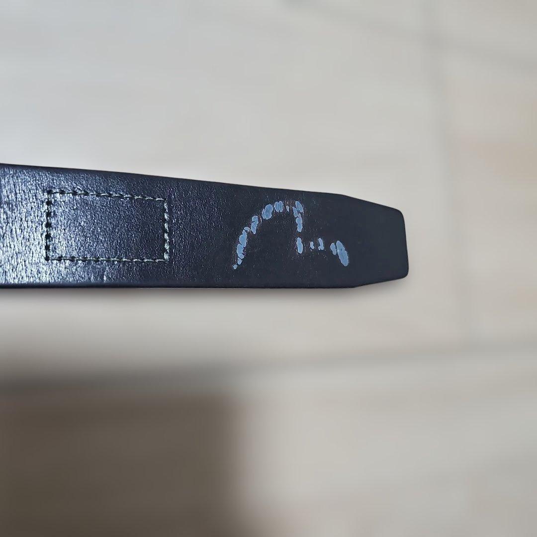 GG　EVISU ヴィンテージ スタッズ付きレザーベルト(茶芯)