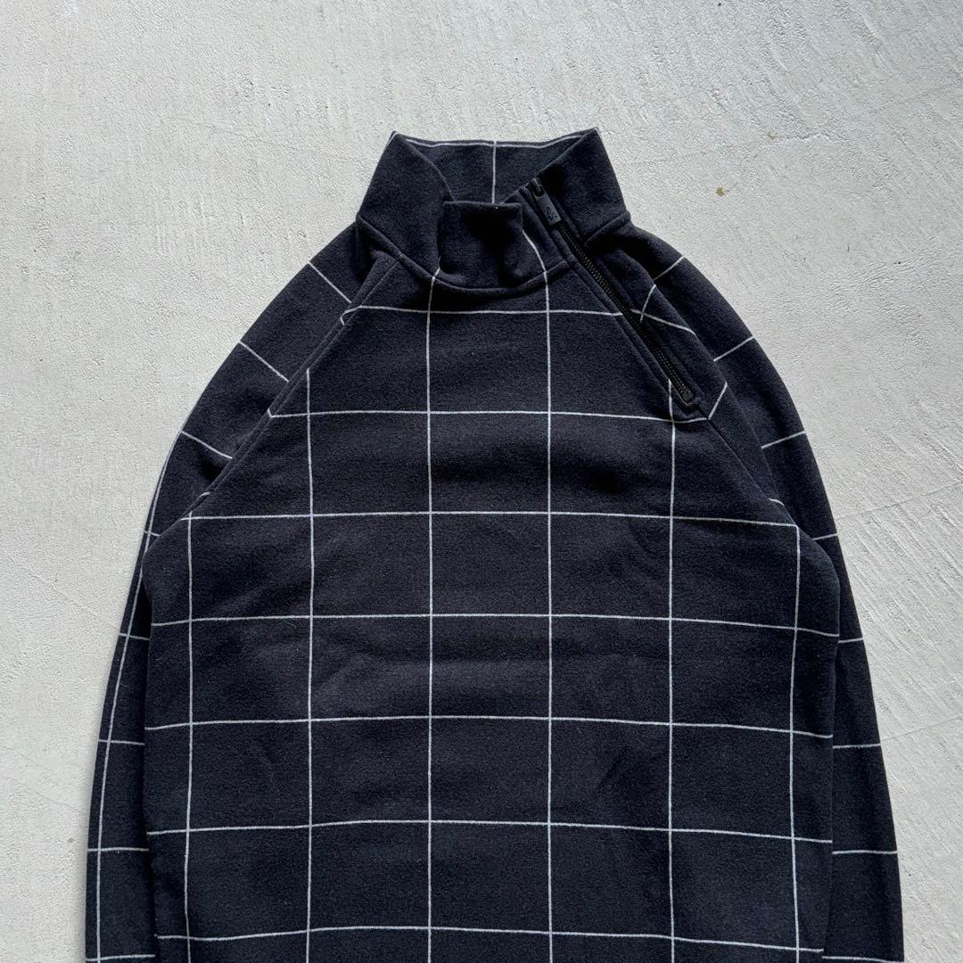 agnes b. homme check sweat 方眼チェック 黒