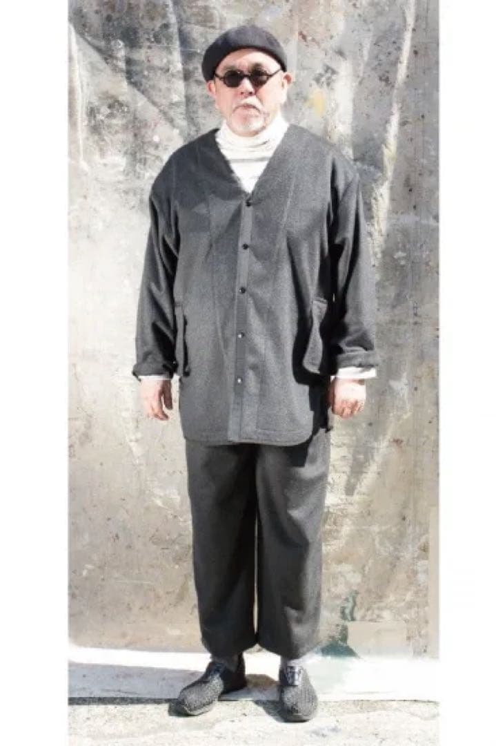 PORTER CLASSIC カシミヤ　CARDIGAN COAT ハンド刺繍